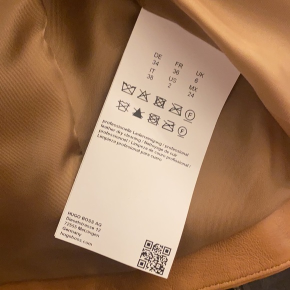 HUGO BOSS tan leather jacket - Picture 7 of 7